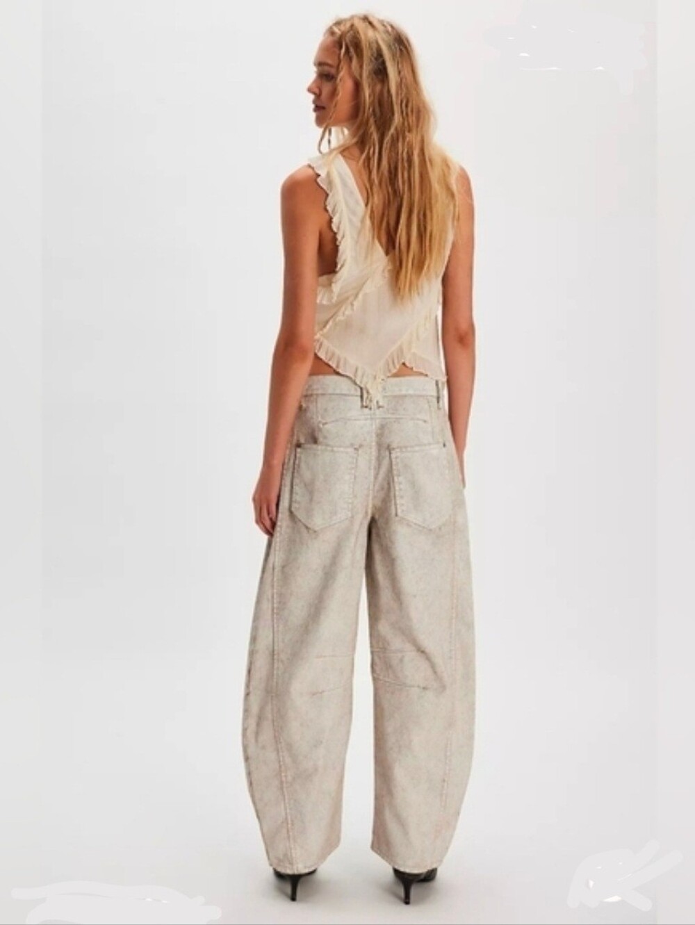 We The Free Good Luck Coated Barrel Jeans